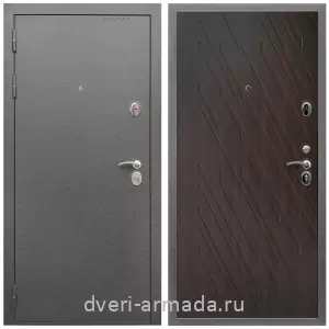 Современные входные двери, Дверь входная Армада Оптима Антик серебро /МДФ 16 мм  ФЛ-86 Венге структурный