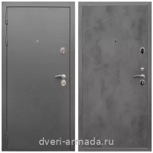 Взломостойкие входные двери 1.5, Дверь входная Армада Оптима Антик серебро / ФЛ-291 Бетон темный
