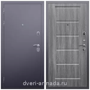 Правые входные двери, Дверь входная Армада Люкс Антик серебро / МДФ 16 мм ФЛ-39 Дуб Филадельфия графит