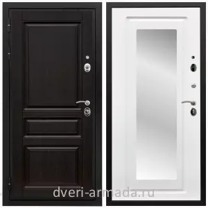 Входные двери со вставками, Дверь входная Армада Премиум-Н МДФ 16 мм ФЛ-243 Венге / МДФ 16 мм ФЛЗ-120 Ясень белый