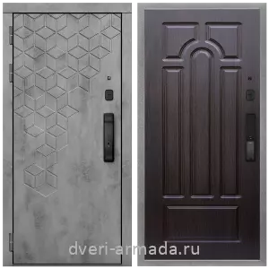 Темные входные двери, Дверь входная Армада Квадро МДФ 16 мм Kaadas K9 / МДФ 6 мм ФЛ-58 Венге