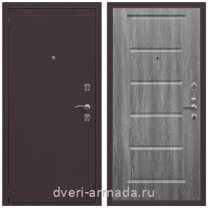 МДФ с фрезеровкой, Дверь входная Армада Комфорт Антик медь / ФЛ-39 Дуб Филадельфия графит