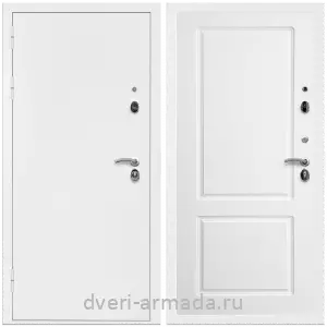 Современные входные двери, Дверь входная Армада Оптима Белая шагрень / МДФ 16 мм ФЛ-117 Белый матовый