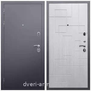 Одностворчатые входные двери, Дверь входная Армада Люкс Антик серебро / МДФ 16 мм ФЛ-57 Белый жемчуг