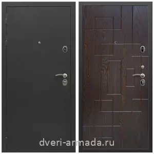 Черные входные двери, Металлическая дверь входная Армада Престиж Черный шелк / МДФ 16 мм ФЛ-57 Дуб шоколад