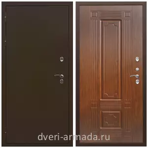 Для дачи, Дверь входная уличная в дом Армада Термо Молоток коричневый/ ФЛ-2 Мореная береза для загородного дома от производителя