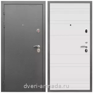 Одностворчатые входные двери, Дверь входная Армада Оптима Антик серебро / МДФ 16 мм ФЛ Дуб кантри белый горизонт