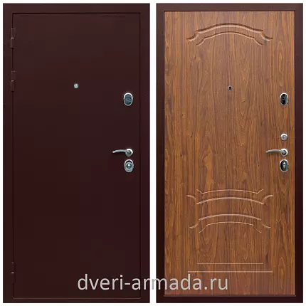 Дверь входная утепленная Армада Люкс Антик медь / ФЛ-140 Мореная береза