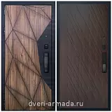 Умная входная смарт-дверь Армада Ламбо МДФ 10 мм Kaadas K9 / МДФ 16 мм ФЛ-86 Венге структурный