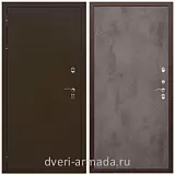 Дверь входная утепленная в частный дом Армада Термо Молоток коричневый/ ФЛ-291 Бетон темный морозостойкая