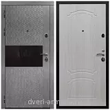 Дверь входная Армада Престиж Черная шагрень Штукатурка графит / ФЛ-140 Дуб белёный