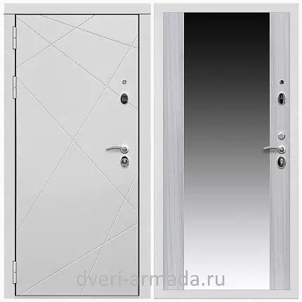 Дверь входная Армада Тесла МДФ 16 мм / МДФ 16 мм СБ-16 Сандал белый