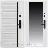 Умная входная смарт-дверь Армада Каскад WHITE МДФ 10 мм Kaadas S500 / МДФ 16 мм СБ-16 Белый матовый